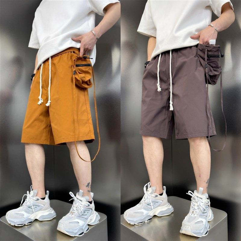 2025夏季新款口袋设计短裤男士宽松简约直筒五分裤速干凉感中裤子,男装,短裤,淘宝优惠券,粉丝福利购,淘宝优惠卷