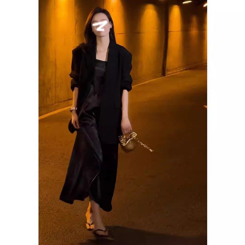 大码轻奢高端女装夏季胖mm高级感显瘦西装外套吊带连衣裙两件套装,女装/女士精品,时尚套装,淘宝优惠券,粉丝福利购,淘宝优惠卷