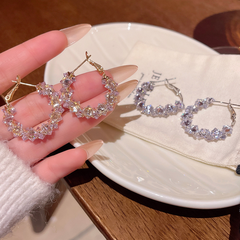 2025新款水晶耳圈耳环
