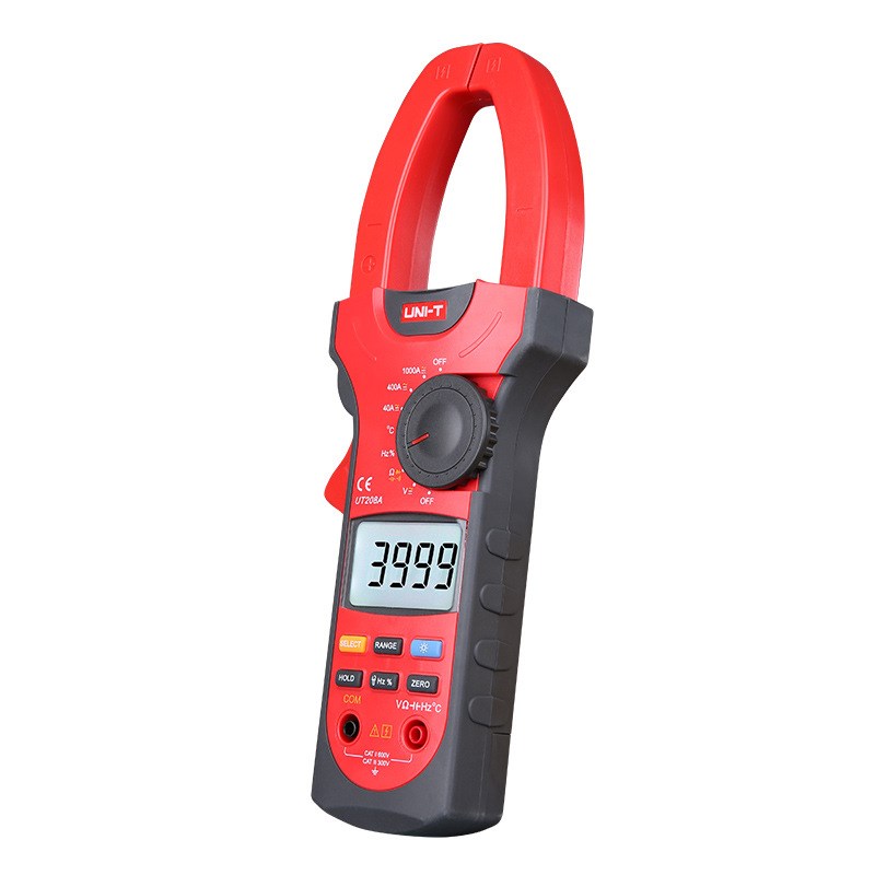 优利德UT208A 数字交直流钳形表 钳型万用表 1000A