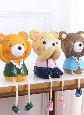 家居创意装饰品客厅n小摆件工艺品可爱吊脚娃娃浴室房间卧室内摆