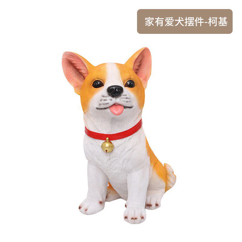 如果家居 创意家有爱犬狗狗装饰摆件 个性树脂工艺小狗存钱罐