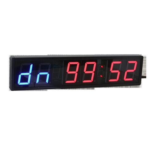 健身时钟3寸6位健身训练计时器间隔计时时钟健身秒表计时器带遥控