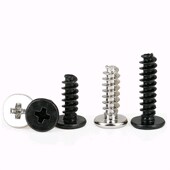 黑色加硬 镀镍CB大平头平尾自攻螺丝薄扁头自攻螺钉M1.2M1.4M2M3