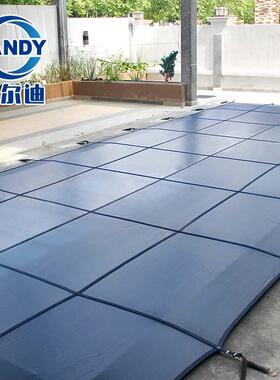 PP安全网盖布 18*36英尺 黑色+绿色泳池安全盖 承重力强 抗UV