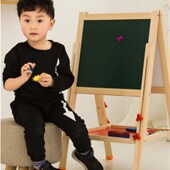 小黑板写字板 支架式 幼儿园实木儿童画板 木制磁性双面可升降画架