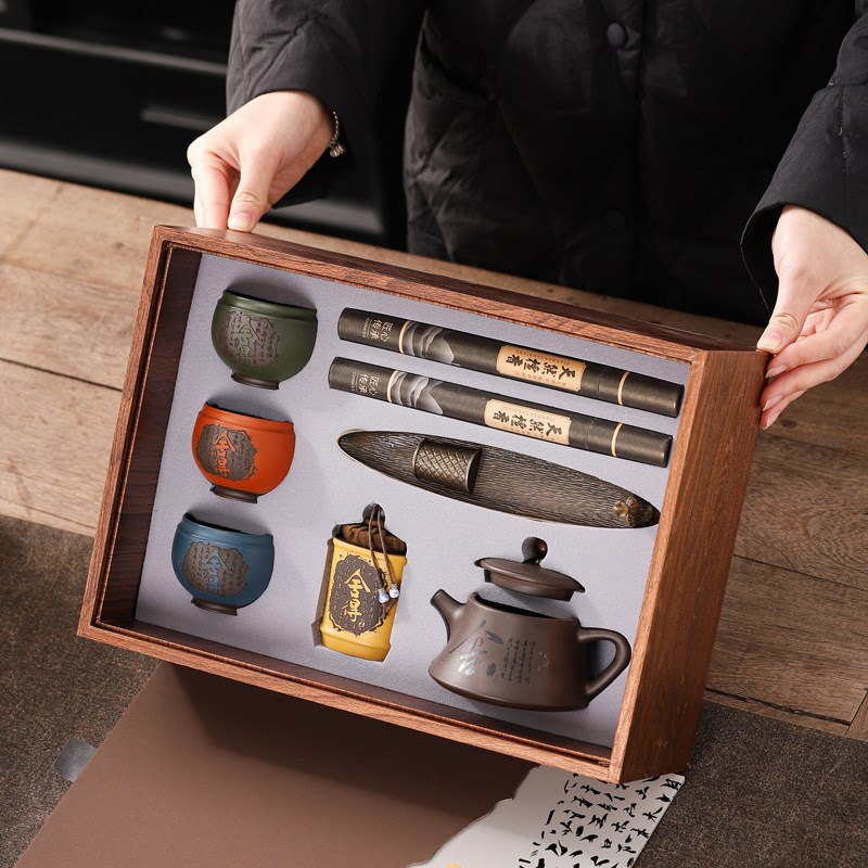 陶瓷新品臻藏紫砂茶具套装创意伴手礼商务公司节庆礼品