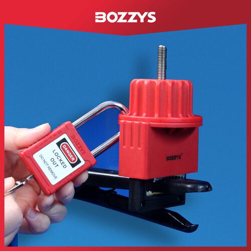 BOZZYS工业对夹式蝶阀手柄锁定LOTO能量隔离小型蝶阀锁具BD-F22