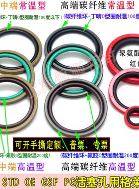 孔用格莱圈STD/OE/PG/BSF/GSF350/360/370/380/390/400*8.1油封环