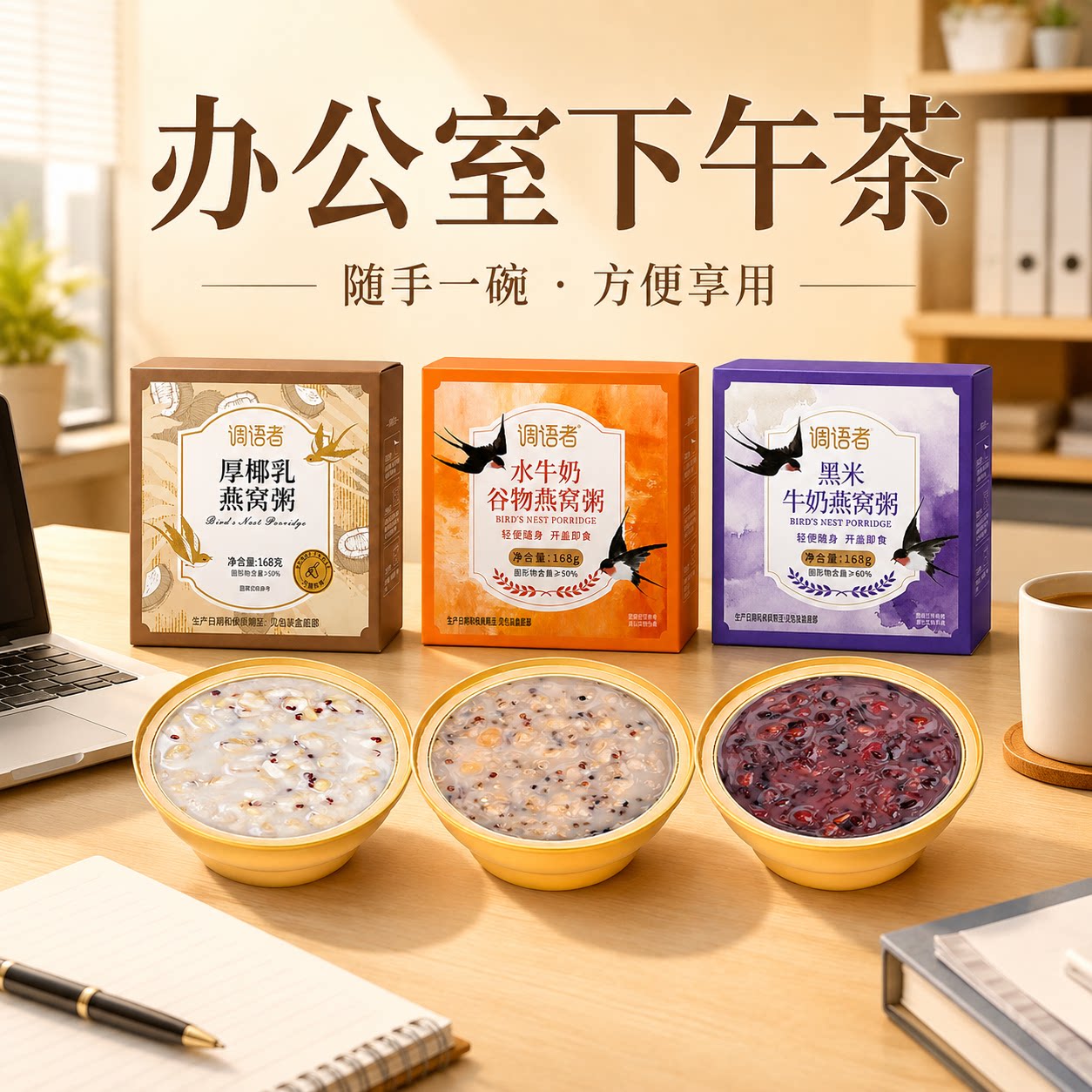 【十二碗家庭囤货装】黑米燕窝粥