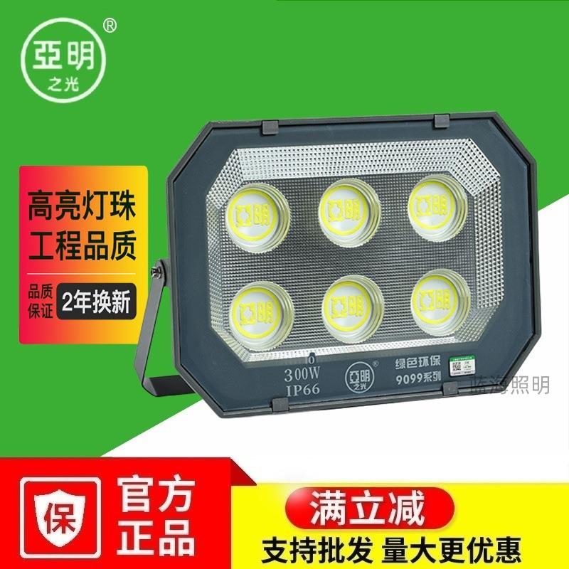 亚明照明户外防水50W100W200W泛光灯广告招牌射灯室外LED 投光灯