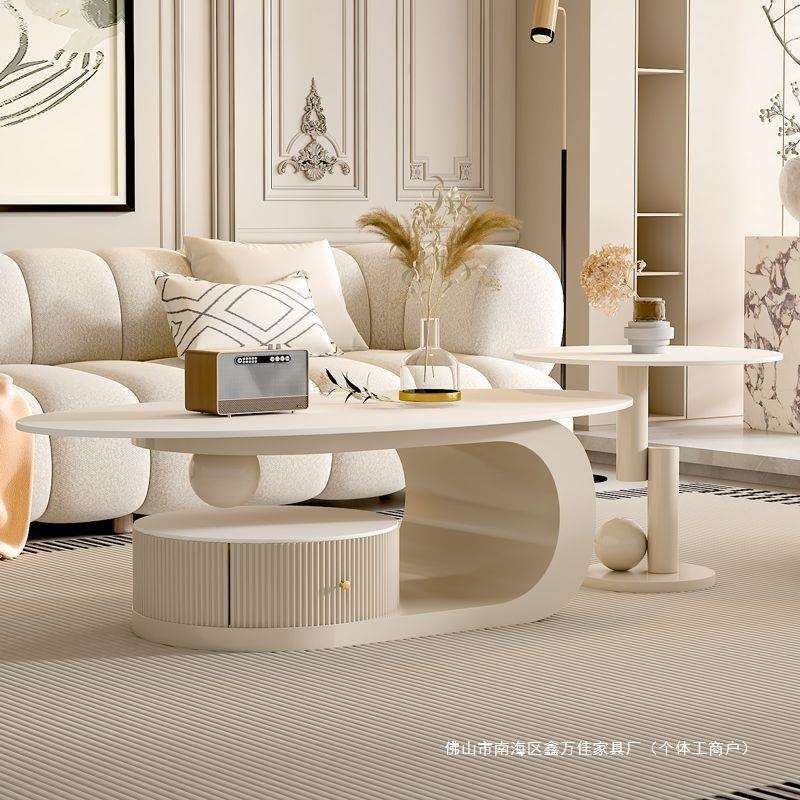 茶几家用客厅轻奢现代简约客厅茶水桌2025新款网红电视柜茶几组合