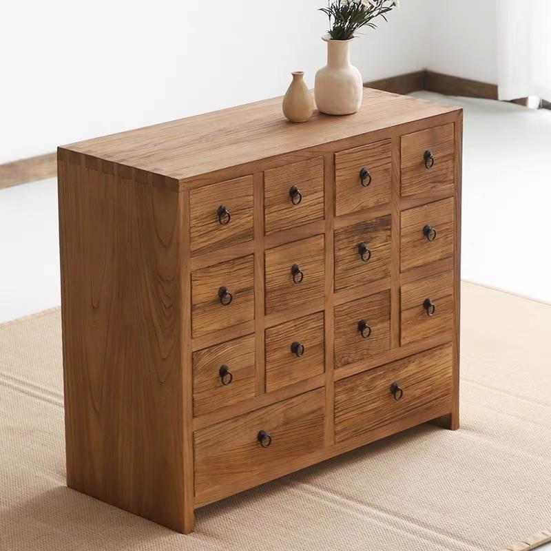 实木中药柜子老榆木家用诊所中医配药柜药房抽屉柜收纳斗柜矮直销