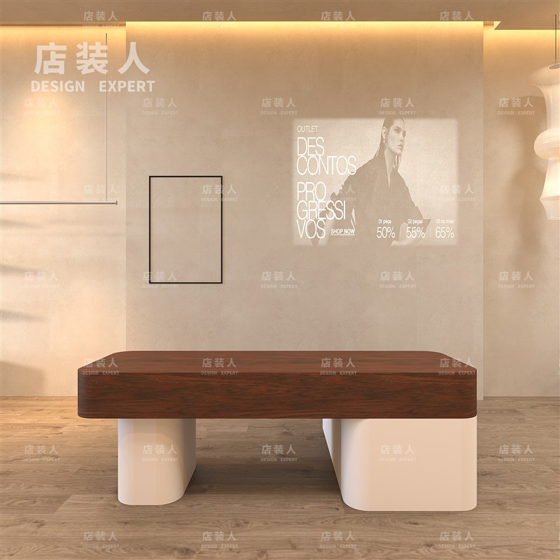 现代简约中岛台展示台流水台中岛桌中N间摆放展示高端定制