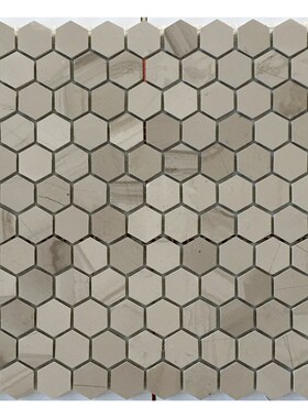 灰色六边形e马赛克瓷砖大理石石材雅典灰六角砖卫生间地砖吧台浴