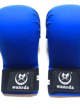 成人男士女士通用儿童空手道训练手套拳套护手拳击手套红色蓝色