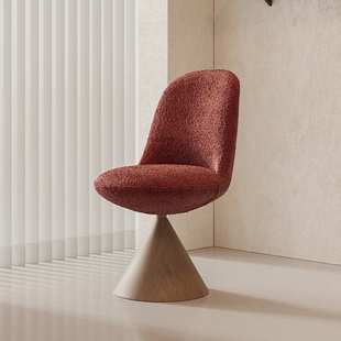 意式单人沙发椅设计师化妆椅简约旋转休闲椅高级化妆凳轻奢单人椅