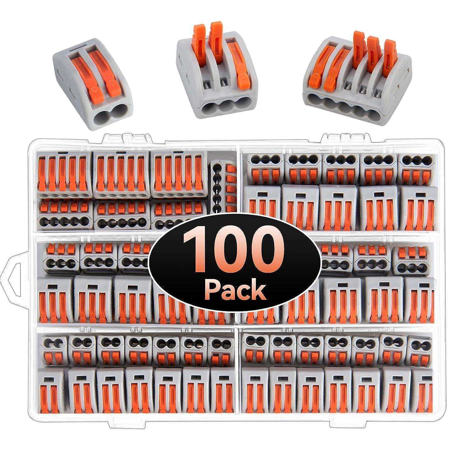 跨境 100pcs盒装 235端口PCT快速连接器按压电线电缆接线端子