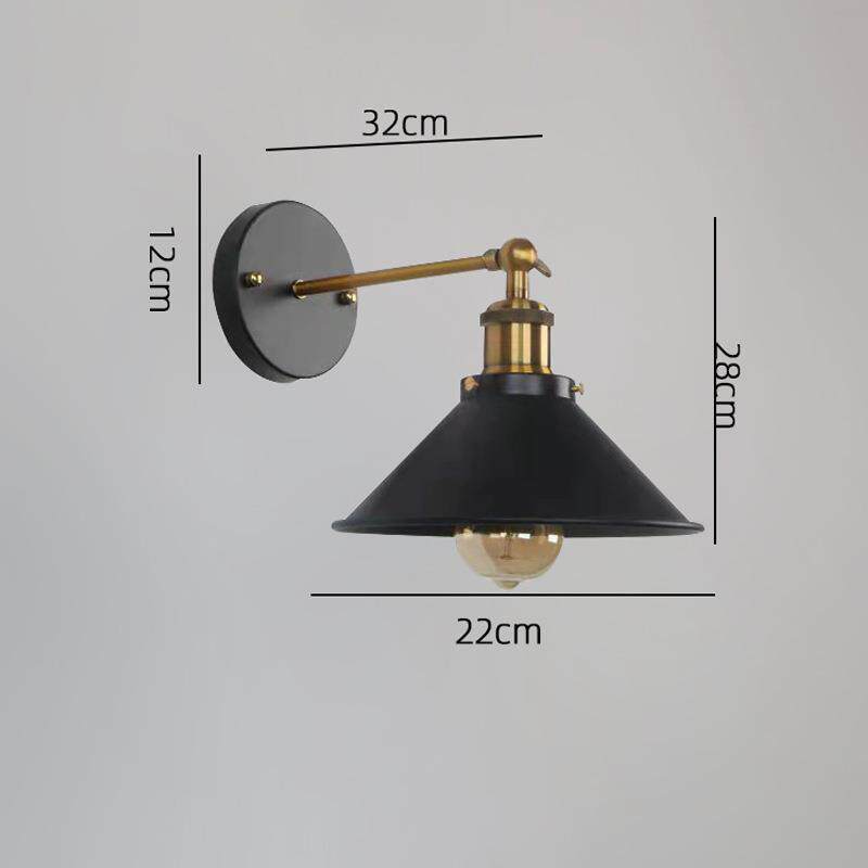 壁灯床头灯墙壁卧室简约铁艺灯欧式美式客厅led楼梯过道灯具
