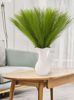 石灰绿色潘帕斯草花瓶填充物圣诞节装饰绿植圣诞树挂饰仿潘帕斯草