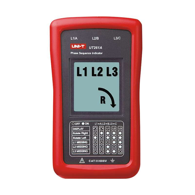 优利德UT261A/UT261B相序指示仪 马达转动方向三相磁场缺相测量表