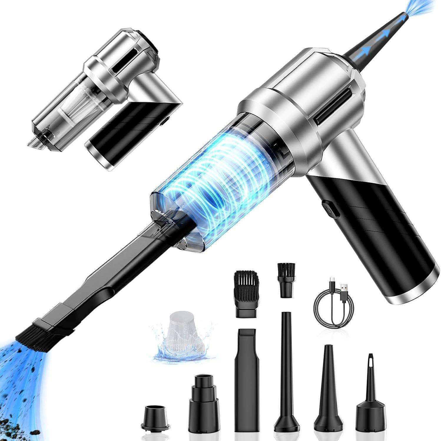 车载无线吸尘器车家两用无刷大吸力折叠吹吸一体 迷你无线吹尘器