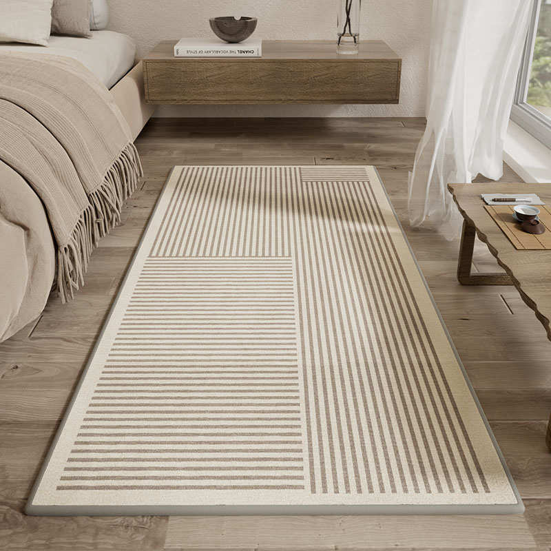 日式卧室床边地毯客厅侘寂风地垫房间耐脏阳台R飘窗垫子防滑床边