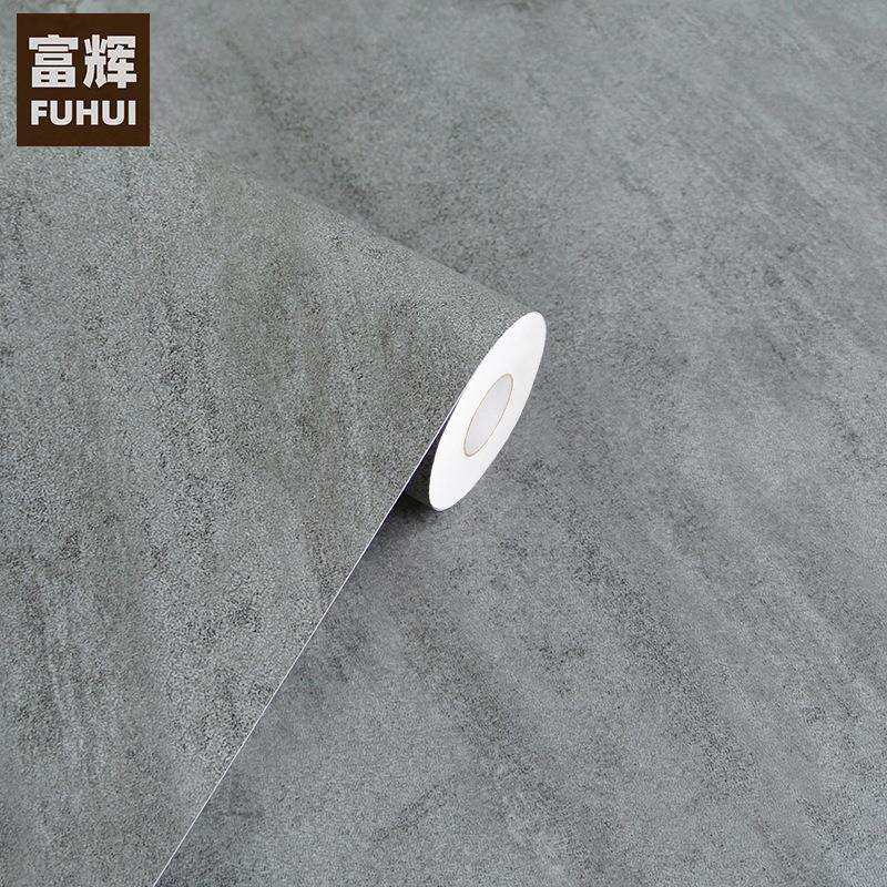 加厚防水粗水泥纹理自粘墙纸壁纸复古做旧装饰pvc波音软片HD-069