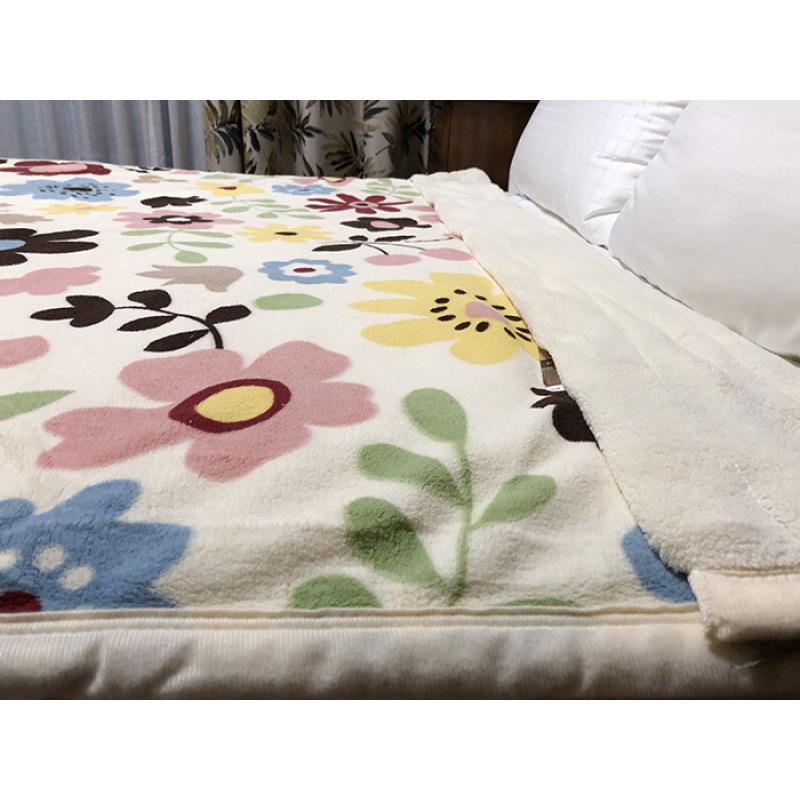 外贸出口日单双层珊瑚绒夹棉毛毯保暖春秋被被子寝室盖被140*200