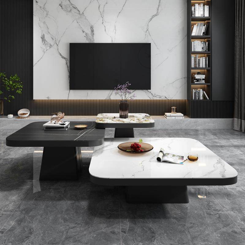 意式轻奢极简正方形岩板茶几客厅小户型现代风家用创意感大小组合,电子元器件市场,其它元器件,淘宝优惠券,粉丝福利购,淘宝优惠卷