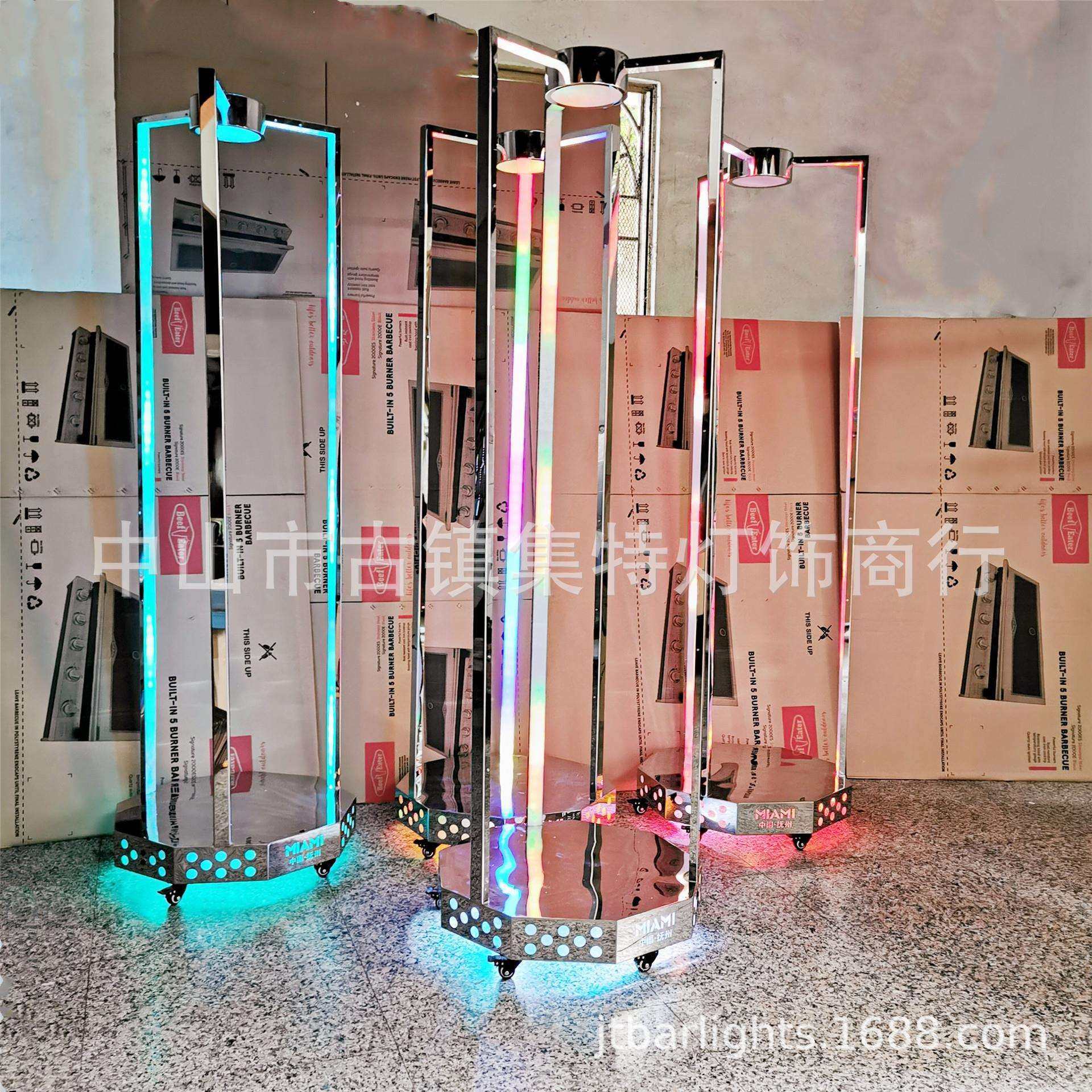 酒吧led点舞台发光跳舞台可移动gogo舞台框架充电七彩跑马舞台灯