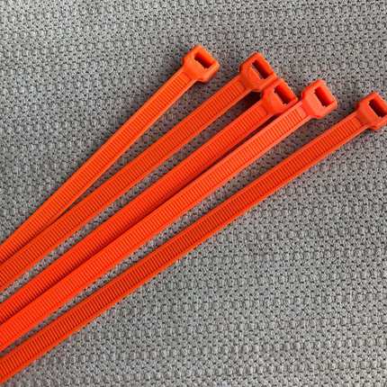 橙色橘色扎带10x920 荧光色桔黄色橘红色桔色捆绑带大号束线带