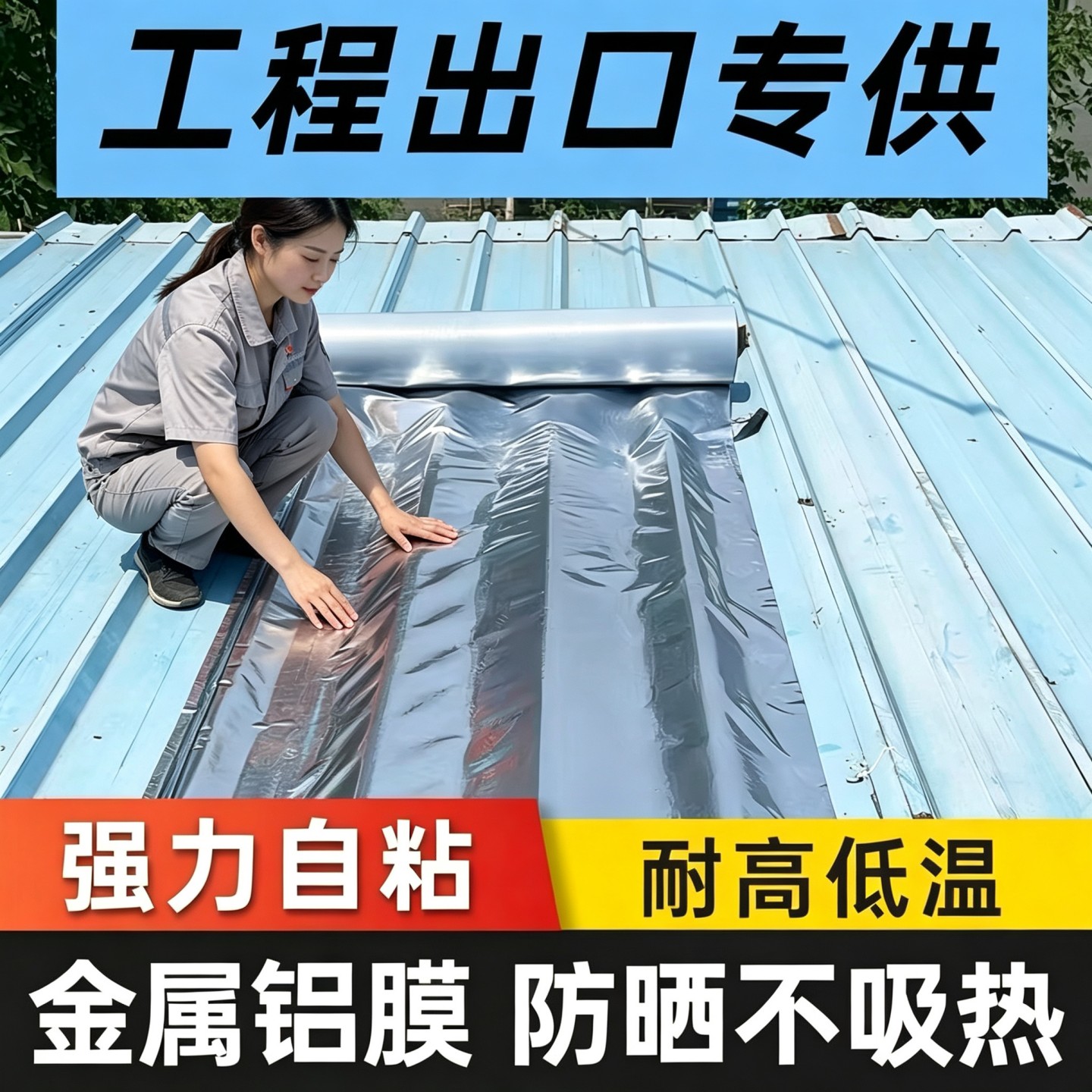 自粘金属铝防水卷材屋顶防晒