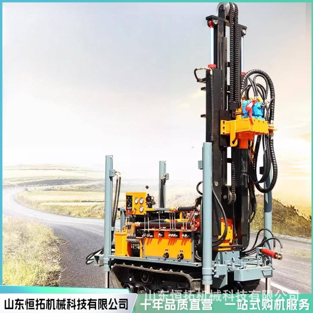 百米气动水井钻机小型家用吃水井钻机家用打井机水气两用钻井机
