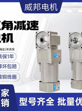 直角电机220V小型交流380v中空中实轴25W1.5W直角减速马达一体机