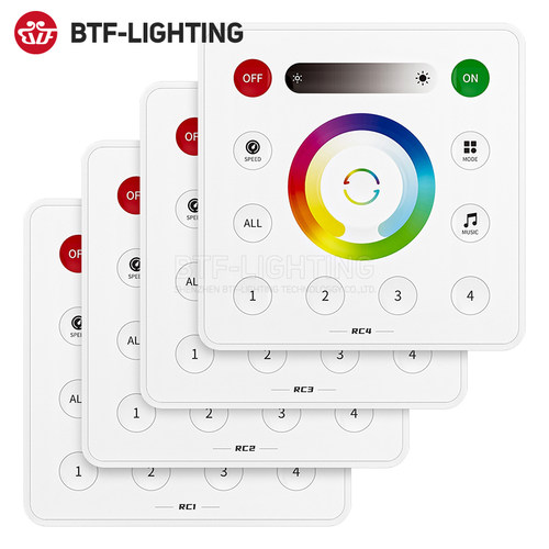 2.4G触摸面板RF无线家装七彩RGBW灯具H氛围灯搭配SP63X控制86盒子