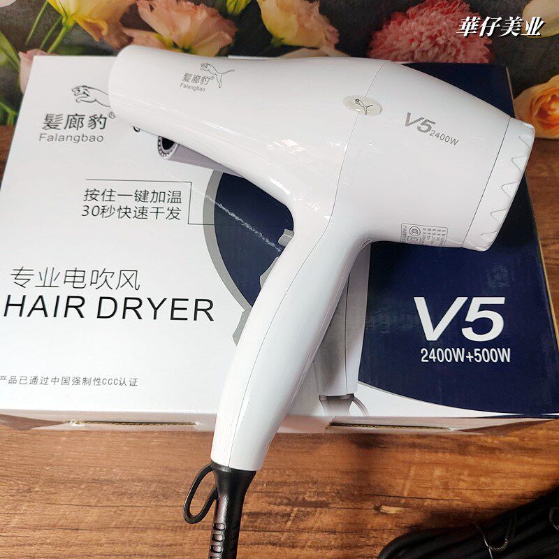 发廊豹V5大功率吹风机理发店发廊专用速干护发家用美Y发吹筒电吹