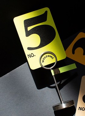 规律RPL金属标j签夹数字桌卡 特种纸物料定制二维码名片展示便签