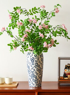 洋槐花仿真花客厅餐桌植物假花插花摆设J仿生绿植造景装饰花艺摆