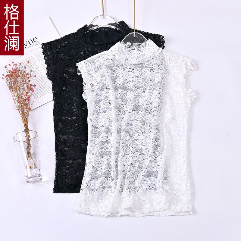 格仕澜新款无f袖长款蕾丝假领子女百搭假领秋冬衬衫配毛衣装饰领