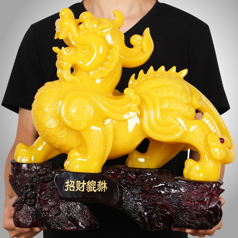 大号招财貔貅摆件一对 开业礼品开店前台酒店收银台客Z厅摆设旺财