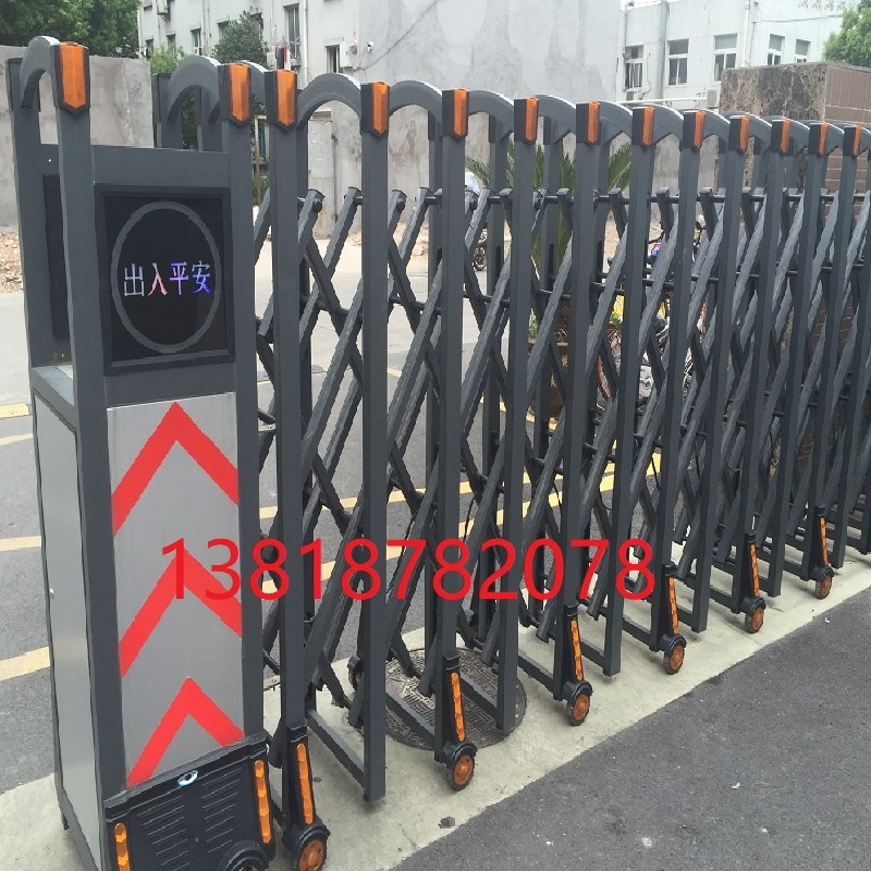 铝合金卷闸门电机学校工地小区收缩门电动移动门别L墅13818782078