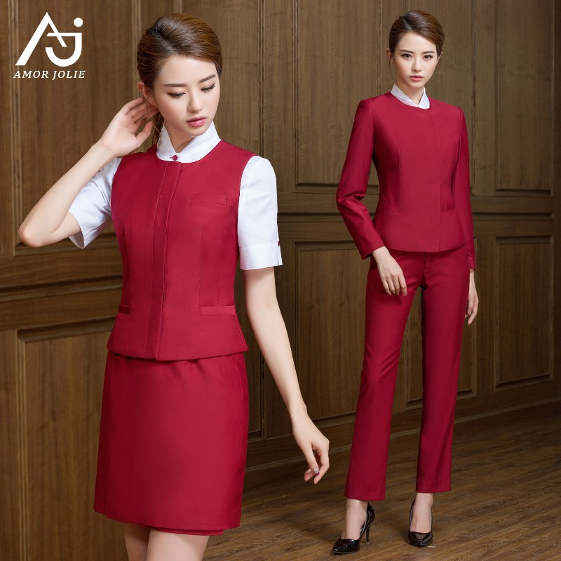 国航空姐制服女高端职业套装珠宝店工装美容师酒店售楼.高铁工作