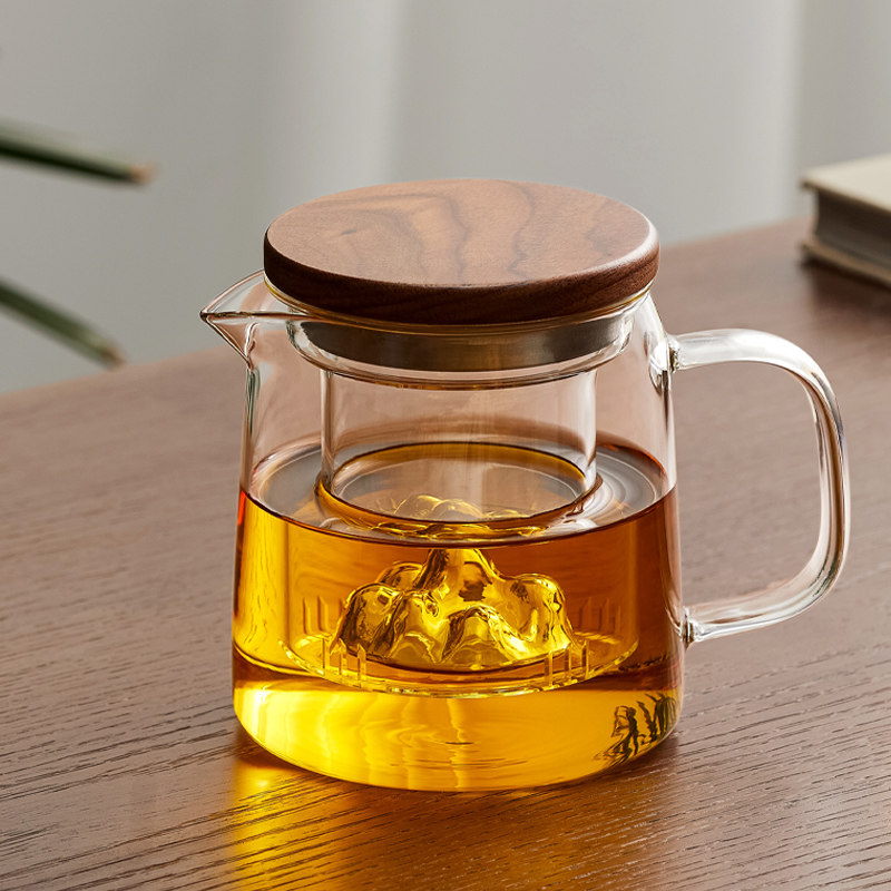 茶壶玻璃泡茶壶家用耐高s温单壶加厚茶水分离煮茶器泡花茶红茶茶