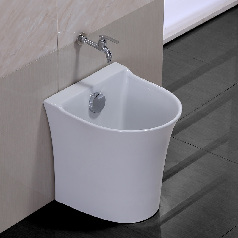 拖把池陶瓷自动下水拖n布池陶瓷小墩布池阳台池 地拖盆拖布盆 包