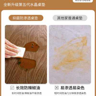 中式软玻璃圆桌桌布防水防油免洗圆形餐桌垫茶几布垫透明PVC桌垫