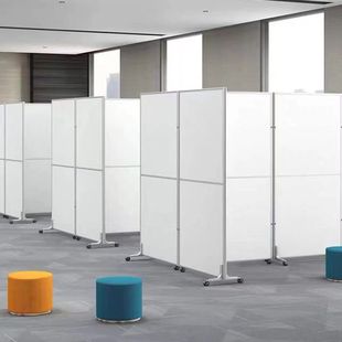 办公室隔断屏风j简约车间r移动带滑轮室内活动折叠推拉门可移动严