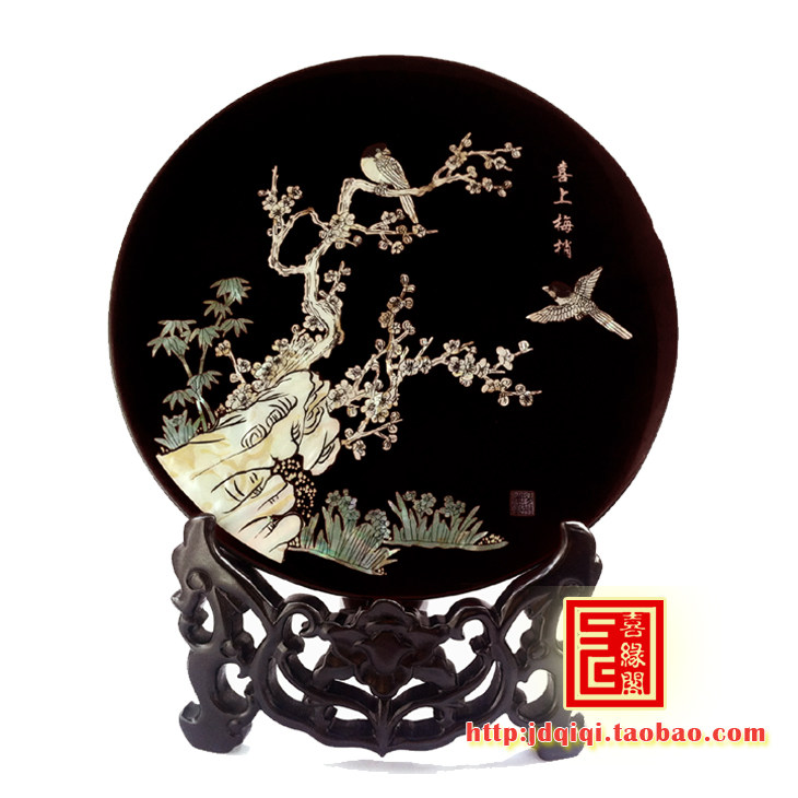 扬州漆器摆件文化礼品送老外公司纪念品平磨螺钿工艺品支持定制