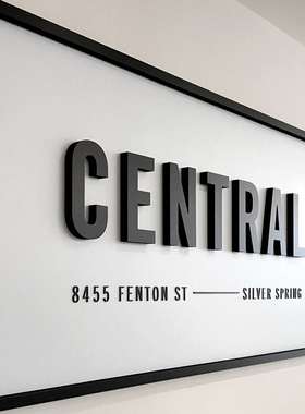 哑光烤漆亚克力字招牌形象墙logo立体字广告牌pRvc水晶字门头定做