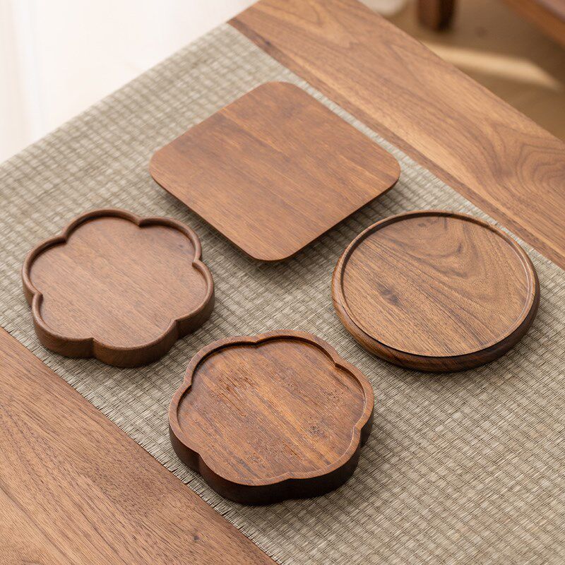 胡桃木壶承e干泡台高端紫砂壶盖碗壶垫实木茶垫养壶垫小型茶杯垫